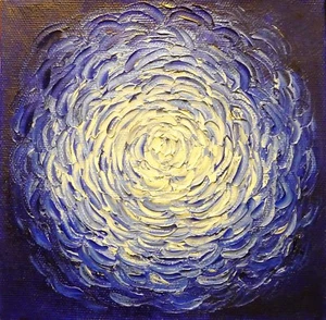 Pintura al óleo original abstracta contemporánea de 6x6" #44G2A31JJ314 - Imagen 1 de 4