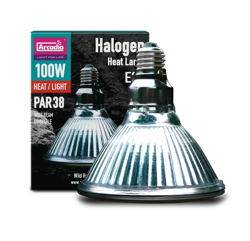 Arcadia 100W PAR38 Halogen Basking Flood Lamp 100W Reptile Heat Lamp Bulb