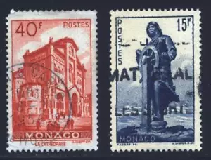 SELLOS DE MÓNACO #231.260 — DOS (2) GRANDES COMMEMS - USADOS - Imagen 1 de 2