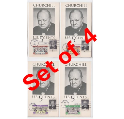 TurtlesTradingPost- Winston Churchill #1270 FDC 1965- With Albania Memorial Set - Image 1 of 4