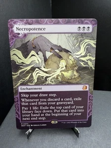 MTG Wilds of Eldraine Enchanting Tales Necropotence 31 Regular Mythic NM - Picture 1 of 2