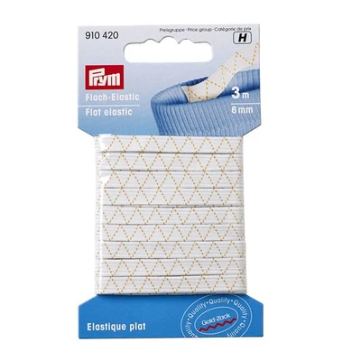 PRYM CONSUMER EUROPE GMBH Prym Flach-Elastic Band 6 mm Weiß 3 m Länge
