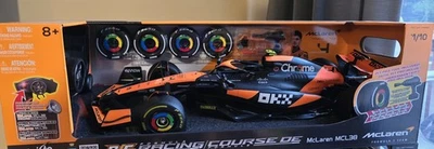 Maisto RC McLaren MCL60 Norris #4  1:10 Formula 1 RC Car/Extra Wheels & Pit Tool - Image 1 of 4
