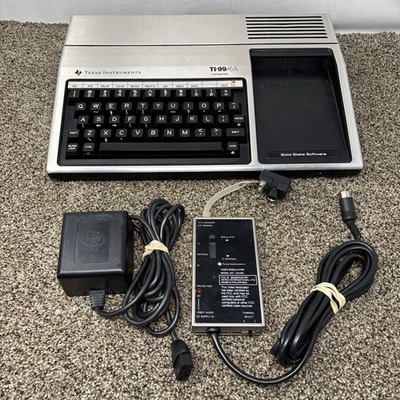 Vintage Texas Instruments TI-99/4A Home Computer & Power Konvolut getestet - Bild 1 von 4