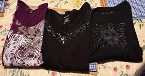 Womens Soft & Versatile Stylish Embellished Tops Size Medium 100% Cotton  - Bild 1 von 8