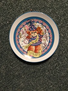 4" Collectible Plate "JANUARY" Lucy and Me - Lucy Rigg BEAR Design ~ 1986 ENESCO - Picture 1 of 2
