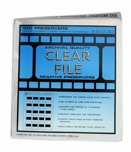 Vintage CLEAR FILE Archival Quality Negative Preservers 69 New Sheets *Open Box - Bild 1 von 6