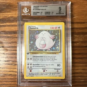 GERMAN Chaneira Chansey 3/102 Holo Rare 1st Edition Base Set BGS 9 - Picture 1 of 2