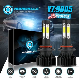 4-side 9005 LED Bulbs Headlight High or Low beam Conversion Kit Bright 360000LM - Picture 1 of 12