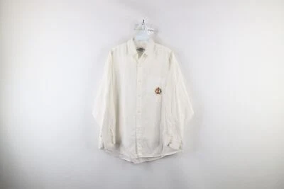 Vintage 90s Guess Mens Medium Distressed Baggy Fit Spell Out Button Shirt USA - Image 1 of 4