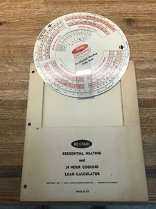 Vintage Day & Night Residential Heating & Cooling Slide Rule, Calculator LL4.42 - Picture 1 of 6
