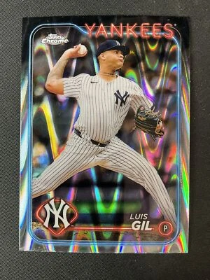 2024 Topps Chrome Update #USC160 Luis Gil New York Yankees RayWave Refractor - Image 1 of 2