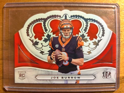 JOE BURROW 2020 CHRONICLES CROWN ROYALE DIE-CUT ROOKIE RC #CR-1 BENGALS LSU! ] - Image 1 of 2