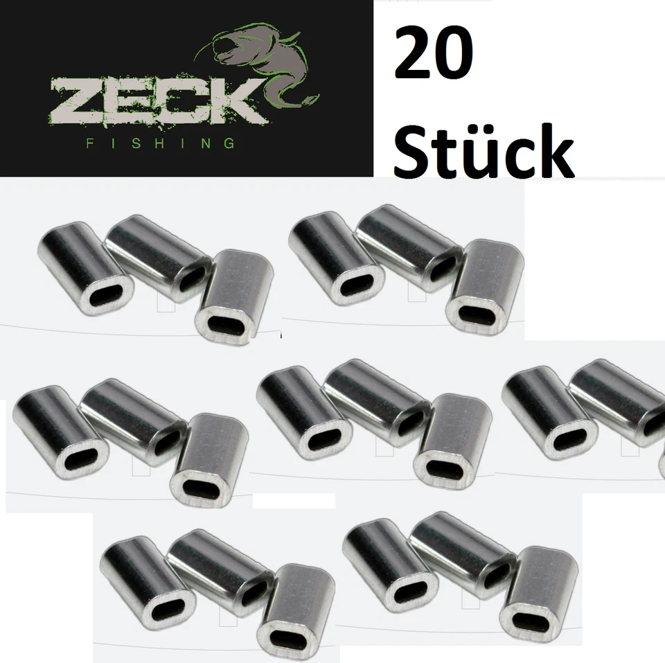 Zeck Alu Sleeve Klemmhülsen (20 Stück) - Quetschhülsen für Monovorfächer