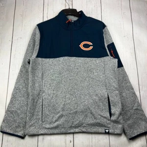Chicago Bears NFL Large Fanatics Pullover Sweatshirt Gray Blue New Men - Picture 1 of 8