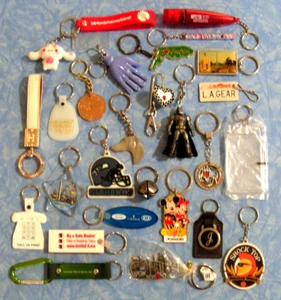LARGE Lot of 26 Vintage to New Keychains Key Ring Collection Bag Purse Hangers - Picture 1 of 1