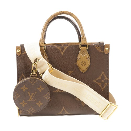 LOUIS VUITTON（LV） Borsa Louis Vuitton LV GHW OnTheGo PM 2 vie M46373 monogramma marrone gigante