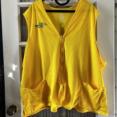 4X-XXXXL Walmart Proud Associate Employee Uniform Vest Yellow Spark Never Worn - Image 1 of 4