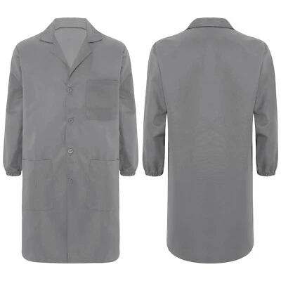 Unisex Work Coat Adult Uniform Paint Jacket Lapel Workwear Wear Resistant Lab - Image 1 of 3