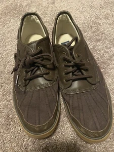 Polo by Ralph Lauren Parkstone Low Leather Canvas Boat Deck Shoe Size 10.5D - Picture 1 of 12