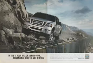 2008 Ford F-150 Pickup Truck - Mountain Rock Slide Landslide - 2 Page Print Ad - Picture 1 of 3