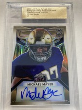 Michael Mayer 2023 Leaf Metal Football Prismatic Black & Yellow 1/1