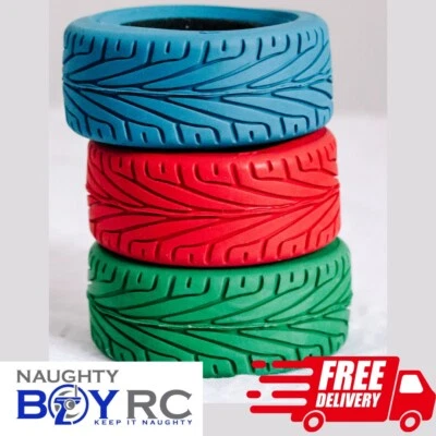 NBRC "Skids" 1/10 Onroad Racing RC Touring Car Tires Blue, Green, Red Nitro Oval - Image 1 of 4