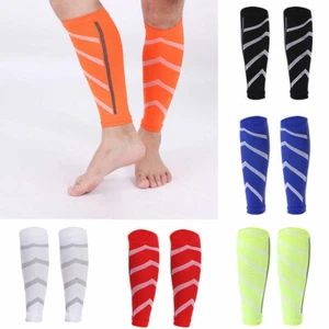 Calcetines de apoyo para pantorrillas piernas correr deportes gimnasio manga de compresión férula abrazadera de espinilla - Imagen 1 de 14
