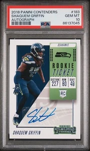 2018 Panini Contenders Shaquem Griffin Rookie Ticket Auto Autograph RC ~ PSA 10 - Picture 1 of 3