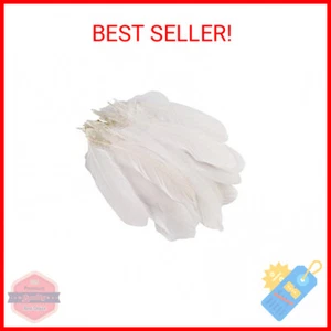 200PCS 6-9inches White Natural Goose Feather for Wedding Party Home Decor DIY Cr - Picture 1 of 2
