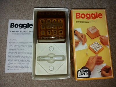 Vintage Boggle Word Game 1978 - Palitoy Parker Letters Cubes Timer - Image 1 of 4