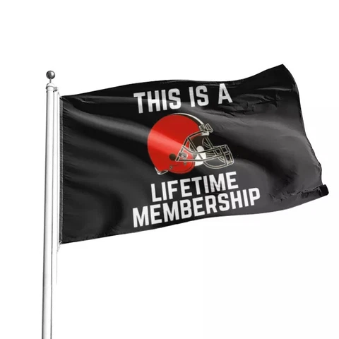 Cleveland Browns This is a Lifetime Membership 3X5 Flag Man Cave 3 x 5 Cover