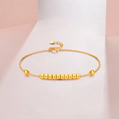 Au750 Real 18K Yellow Gold Bracelet for Women Adjustable Gold Tail Bracelet - Image 1 of 4