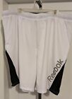 Mens Reebok Logo To White Shorts 3Xl Big & Tall Euc Lined Pockets Drawstring