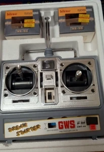 GWS Dream Starter GWT-4A 4 Ch FM transmitter w/ TWO hi-tec HS 50 servos GWST4A - Picture 1 of 4