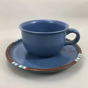 Juego de tazas y platillos de gres azul cielo Dansk Mesa suroeste de Japón - Imagen 1 de 5
