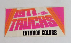 1977 Chevrolet trucks exterior color chips Booklet - Picture 1 of 1