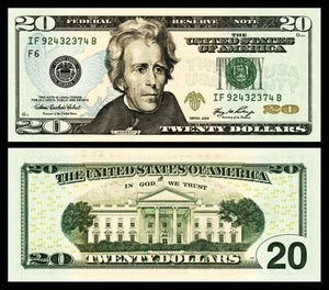 USA FEDERAL RESERVE NOTE 20 DOLLARS 2006 UNCIRCULATED F 6 ( ATLANTA) - Picture 1 of 1