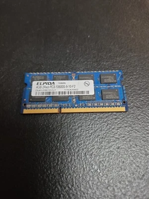 ELPIDA 4GB 2RX8 PC3-10600S DDR3 1333MHz 204pin SODIMM RAM Laptop Notebook Memory - Image 1 of 2