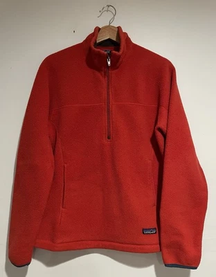 Patagonia Women's L Synchilla Marsupial 1/2 Zip Pullover Red Fleece - Image 1 of 4