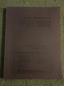 Jimi Hendrix Sessions Uncorrected Advance Proof 1995 1st Edition McDermott RARE - Foto 1 di 9
