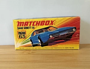 MATCHBOX VINTAGE ORIGINAL EMPTY BOX # 65 SAAB SONETT III - Picture 1 of 1