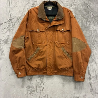 The Territory Ahead Men's L Rugged Orange Bomber Jacket Southwest Flannel Lined - Image 1 of 4