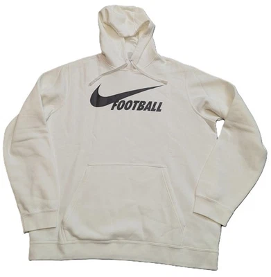 Nike Swoosh Sudadera con Capucha Para Hombres XL Blanco Club Polar Fútbol Sudadera Pullover Foto 1 de 4
