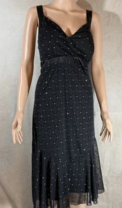 Dress Barn black cocktail dress with a diamond pattern Sz 16 - Picture 1 of 6