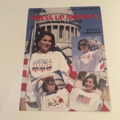 Dress Up America in Waste Canvas Cross Stitch Leaflet Leisure Arts 2084 - Image 1 of 4