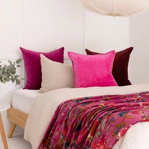 Velvet Cotton Throw - Frida Rani Blooms | Floral - Bild 1 von 3