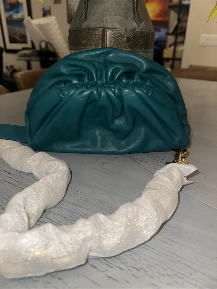 Bolsa corrente cinto Bottega Veneta azul-petróleo Nappa - Imagem 1 de 4