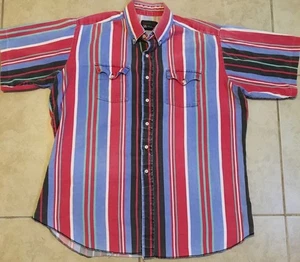Vtg 80s Striped Faded Shirt XXL Surf Skate Beach Grunge AOP Vaporwave Gotcha OP - Picture 1 of 8