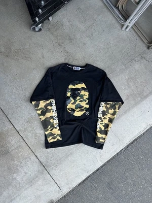 RARE A Bathing Ape Long Sleeve T-Shirt Mens Size XXL Camouflage - Image 1 of 4